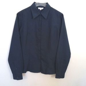 Boca Blues Long Sleeve Blue Button Up Collared Shirt